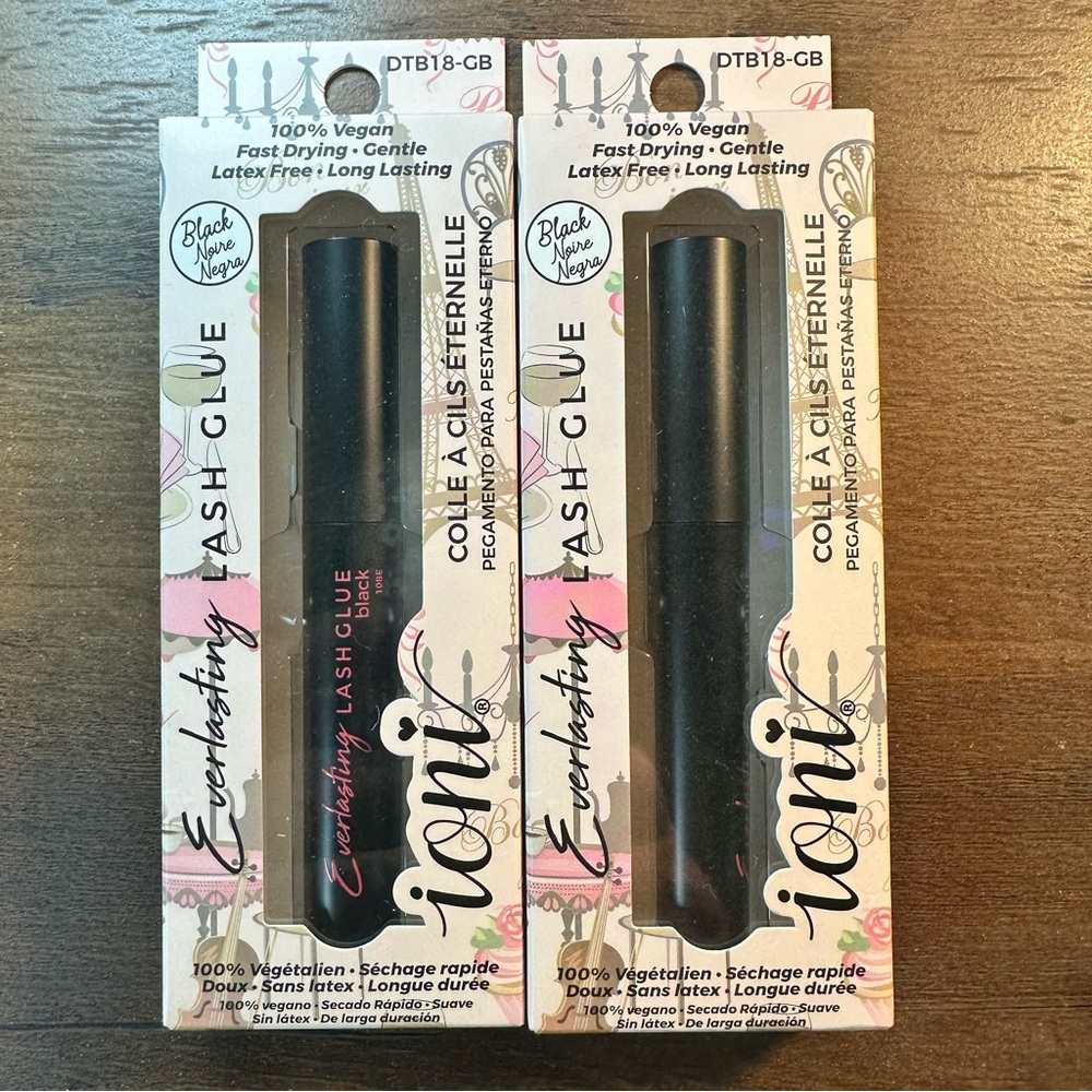 Ioni Everlasting Eyelash Lash Glue ~Black~ Fast Drying• Long Lasting• 2 Packs